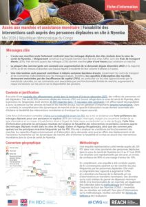 REACH - RDC - Faisabilité des interventions cash auprès des personnes déplacées en site à Nyemba - Mai 2026