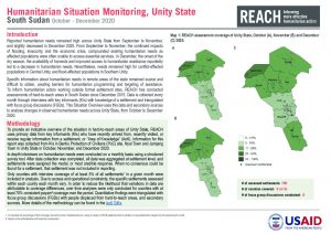 Humanitarian Situation Monitoring Quarterly Overview, Unity State - Q4 2020
