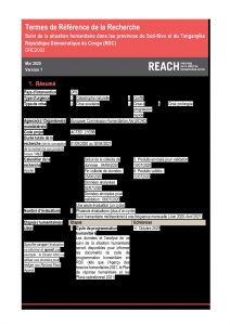 REACH_RDC_TdR_Suivi de la situation humanitaire_Août 2020