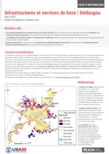 ABA Dédougou | Factsheet infrastructures et services de base REACH