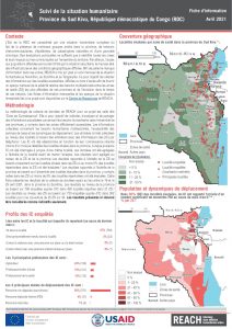 Suivi de la situation humanitaire au Sud Kivu, avril 2021