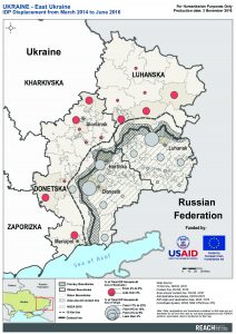 UKR_Map_IDP Displacement from Non Government Controlled Areas in Eastern Ukraine_Nov 2016