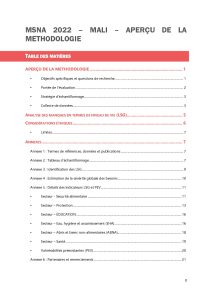REACH Mali Evaluation Multisectorielle des besoins (MSNA) 2022, Note méthodologique (5 septembre 2022 - 16 octobre 2022)