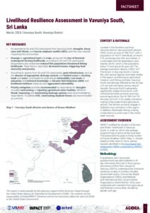 Livelihood Resilience Assessment Factsheet Sri Lanka March 2024 Vavuniya South