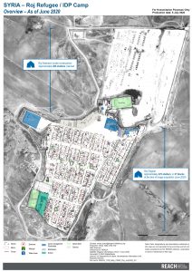 Roj Camp Infrastructure Map A0, Northeast Syria - July 2020