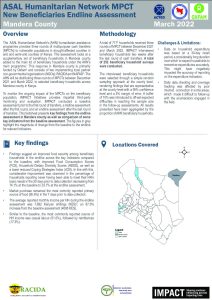 Humanitarian Network Multi-Purpose Cash Assistance Endline Assessment, Mandera County