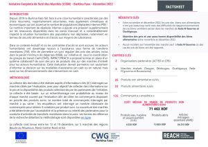 REACH BFA Initiative Conjointe de Suivi des Marchés Factsheet décembre 2022