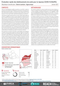 Évaluation rapide des établissements de santé pour la réponse COVID-19 (RaHFA) à Ngaoundaye, République Centrafricaine – Janvier 2021