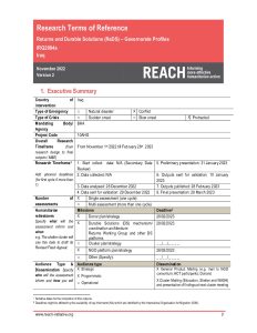Iraq ReDS Governorate Profiles Terms of Reference December 2022