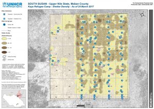 SSD MAP UNHCR KayaCamp ShelterDensity 28SEP17