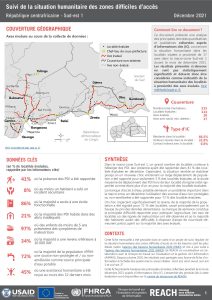 Evaluation multisectorielle dans les zones difficiles d’accès en RCA, Sud-est 1, RCA – Décembre 2021