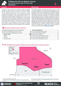 Profilage des sites de déplacés internes dans la commune de Tassara, région de Tahoua, Niger – Octobre 2020