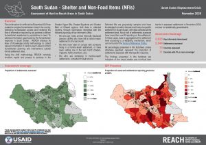 REACH SSD Factsheet Assessment of Hard to Reach Areas Shelter Nov 2020