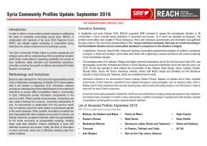 REACH_SYR_Community Profile Updates_September 2016