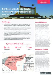 REACH Syria – Northeast Syria Needs Update (August 2026) – Al-Hasakeh Governorate Profile