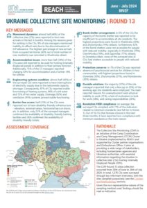 REACH, Ukraine, IDP Collective Site Monitoring, Brief, Round 13, June – July 2024