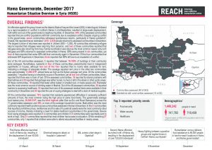 SYR_Factsheet_HSOS Governorate Factsheet Hama_December 2017