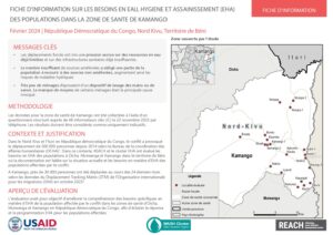 Evaluation Eau, Hygiène et Assainissement dans la zone de santé de Kamango, Novembre 2023