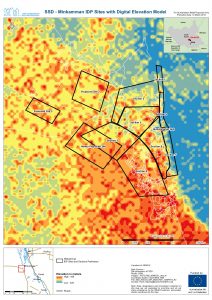 SSD - Minkamman IDP Sites with Digital Elevation Model 2