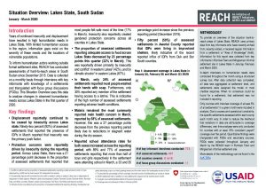 Area of Knowledge Situation Overview, Lakes State, South Sudan - January-March 2020