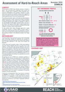 Assessment of Hard to Reach Areas in Somalia, November 2020