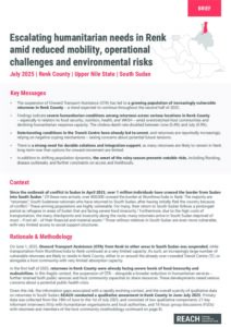 South Sudan - Renk Emergency Assessment Brief - July 2025