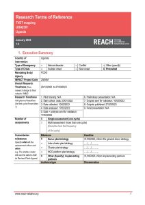 REACH Uganda Terms of Reference TVET Mapping January 2023