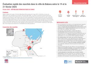REACH - RDC - ICSM - Evaluation rapide des marchés de Bukavu - 19 au 21 février 2025