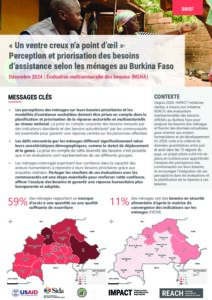 REACH BFA | Evaluation Multisectorielle des Besoins (MSNA) 2024 | Brief | Besoins prioritaires et redevabilité envers les communautés affectées