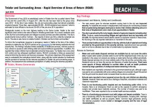 IRQ_Rapid Overview of Areas of Return_Telafar_Situation Overview_April 2018