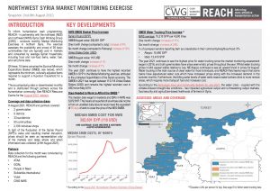 REACH SYR Northwest Situation Overview Market Monitoring August 2021