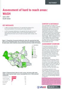 Assessment of Hard to Reach Areas: Water, Sanitation and Hygiene, April 2023