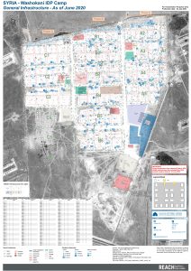 Washokani Camp Infrastructure Map A0, Northeast Syria – July 2020