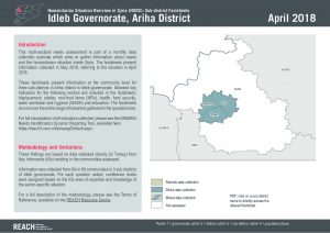 REACH_SYR_Factsheet_HSOS Subdistrict Factsheet_Idleb Ariha_April 2018