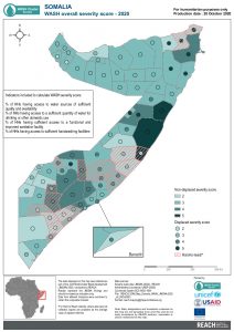 Somalia JMCNA 2020 WASH severity score October 2020