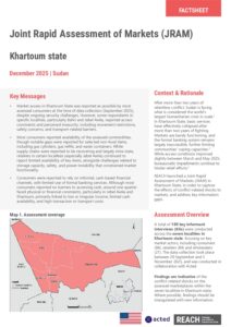 REACH Sudan - Joint Rapid Assessment of Markets (JRAM) Khartoum state - Factsheet - December 2025