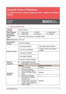 REACH Moldova - Terms of Reference - Household Economic Capacity Assessment (HECA) (April 2026)