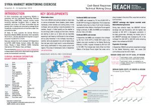 Market monitoring in Northeast Syria - September 2019