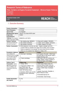 Bangladesh 2019 WASH Monsoon Follow-Up Assessment ToR