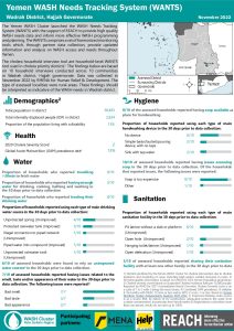 REACH YEM Factsheet WASH WANTS Cholera HHs Wadrah District November 2022