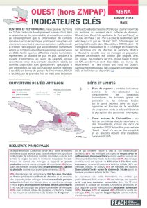 Evaluation multisectorielle des besoins (MSNA) 2022 - Résultats-clés - Département Ouest