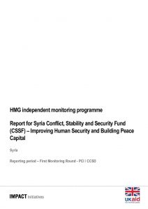 IMPACT Syria_CSSF_PCI Amman Network_Output Report
