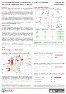 Humanitarian Situation Monitoring September 2020 Factsheet Boucle du Mouhoun