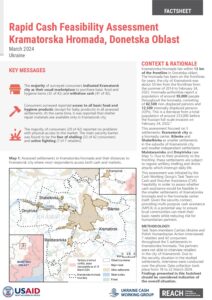 REACH Ukraine Rapid Cash Feasibility Study of Kramatorsk hromada (March 2024)