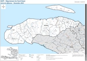 REACH Haïti Carte de référence du département du Nord'ouest (Novembre 2023)
