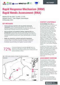 REACH Mozambique RRM Rapid Needs Assessment Factsheet – Mualela IDP Site, Nangade District (20/11/24)