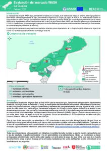 Evaluación del mercado de agua, saneamiento e higiene (WASH) en La Guajira, febrero 2021