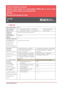 REACH RDC_TDR_Evalution rapide integrée en santé publique_Juillet 2025