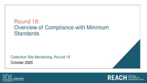 REACH, Ukraine, IDP Collective Site Monitoring, Presentation, Round 18: Overview of Compliance with Minimum Standards