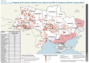 REACH Ukraine IDP Collective Sites Monitoring, Map, Non-Active but Ready to Host Collective Centers (January 2023)